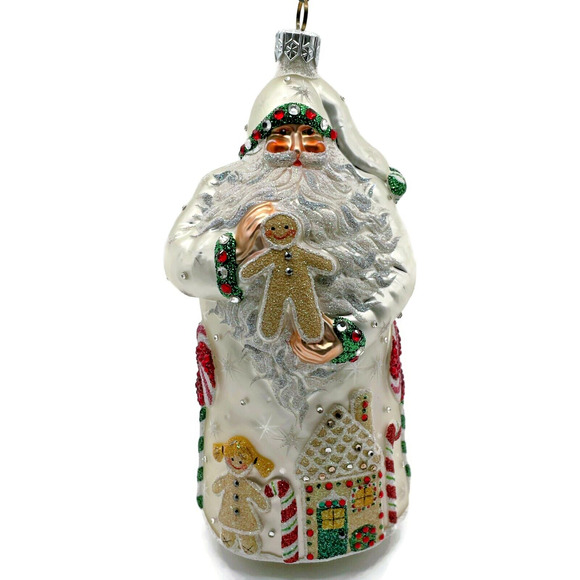 Patricia Breen Torun Santa Pearl Candy Canes Gingerbread Christmas Tree Ornament - Picture 2 of 12